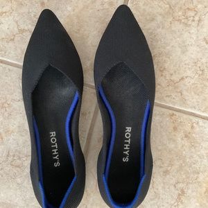 ROTHY'S The Point Black Flats -size 8